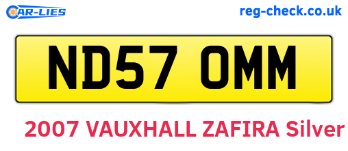 ND57OMM are the vehicle registration plates.