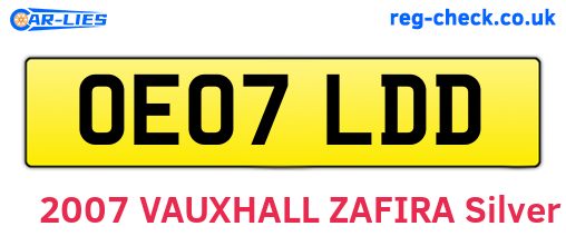 OE07LDD are the vehicle registration plates.