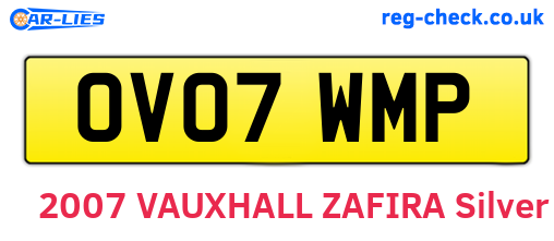 OV07WMP are the vehicle registration plates.