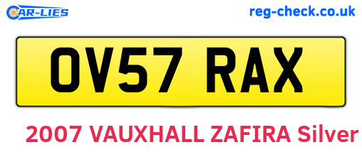 OV57RAX are the vehicle registration plates.