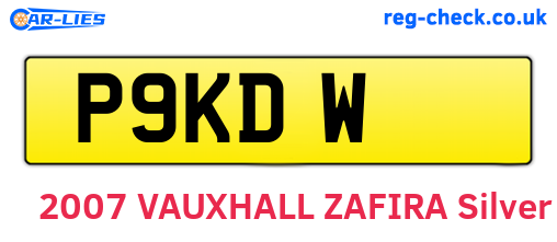 P9KDW are the vehicle registration plates.