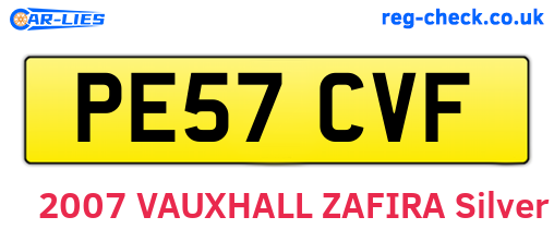 PE57CVF are the vehicle registration plates.