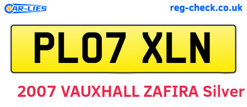 PL07XLN are the vehicle registration plates.