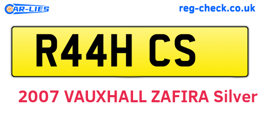 R44HCS are the vehicle registration plates.