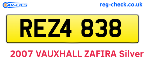 REZ4838 are the vehicle registration plates.