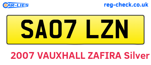SA07LZN are the vehicle registration plates.