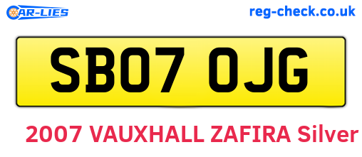 SB07OJG are the vehicle registration plates.