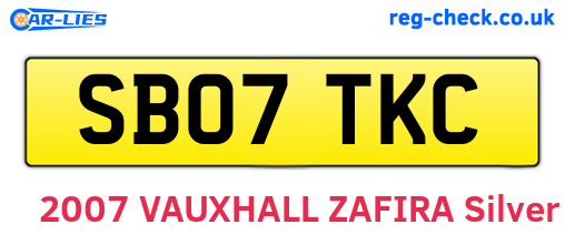SB07TKC are the vehicle registration plates.