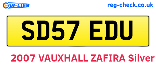 SD57EDU are the vehicle registration plates.