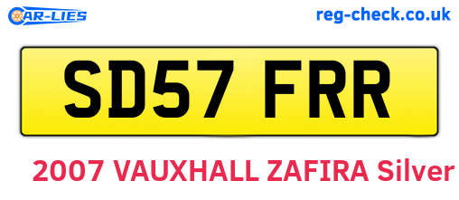 SD57FRR are the vehicle registration plates.