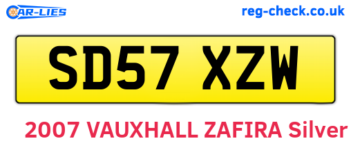 SD57XZW are the vehicle registration plates.