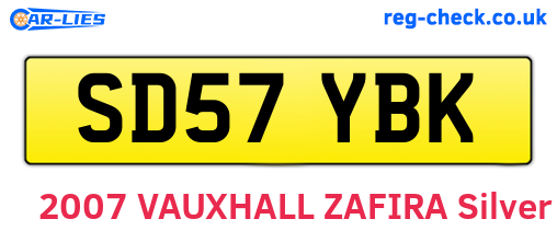 SD57YBK are the vehicle registration plates.