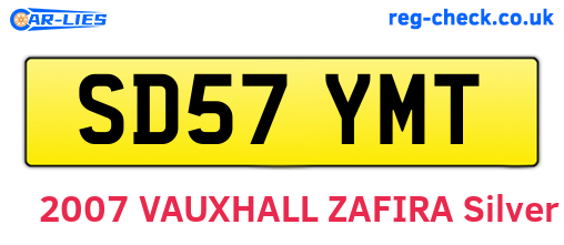 SD57YMT are the vehicle registration plates.