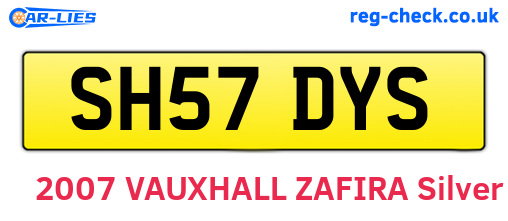 SH57DYS are the vehicle registration plates.