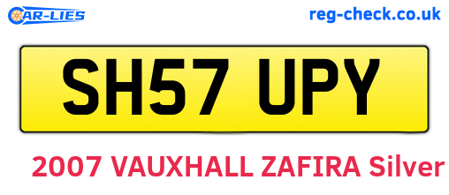 SH57UPY are the vehicle registration plates.