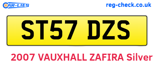 ST57DZS are the vehicle registration plates.