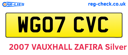 WG07CVC are the vehicle registration plates.