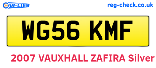 WG56KMF are the vehicle registration plates.