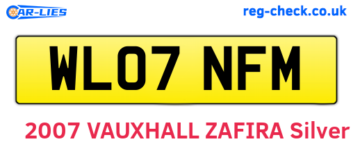 WL07NFM are the vehicle registration plates.