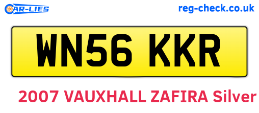 WN56KKR are the vehicle registration plates.