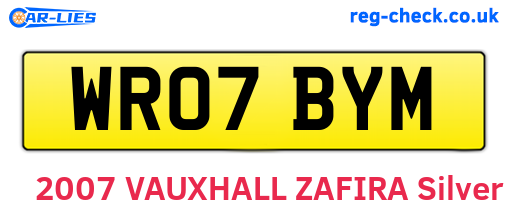 WR07BYM are the vehicle registration plates.