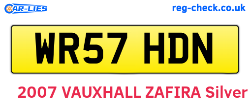 WR57HDN are the vehicle registration plates.