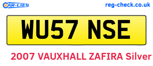 WU57NSE are the vehicle registration plates.