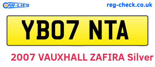 YB07NTA are the vehicle registration plates.