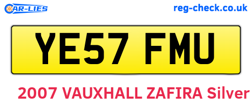 YE57FMU are the vehicle registration plates.