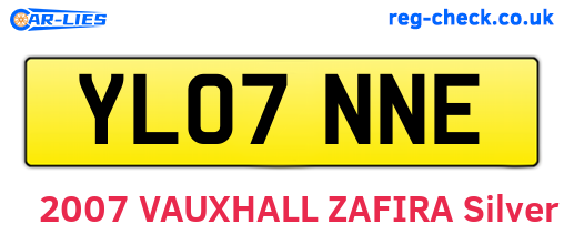 YL07NNE are the vehicle registration plates.