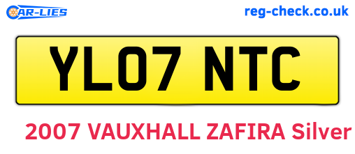 YL07NTC are the vehicle registration plates.