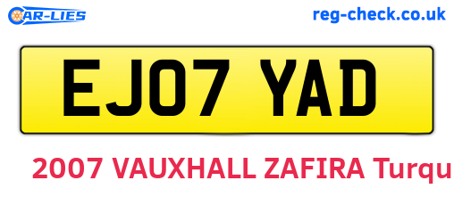 EJ07YAD are the vehicle registration plates.