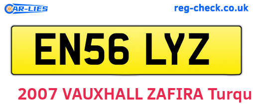 EN56LYZ are the vehicle registration plates.