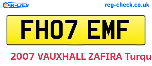 FH07EMF are the vehicle registration plates.