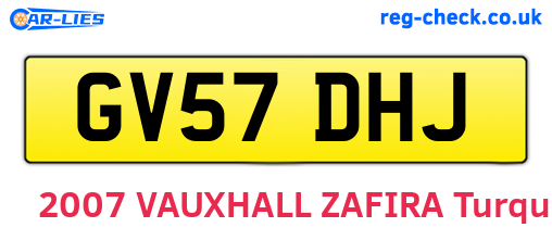 GV57DHJ are the vehicle registration plates.
