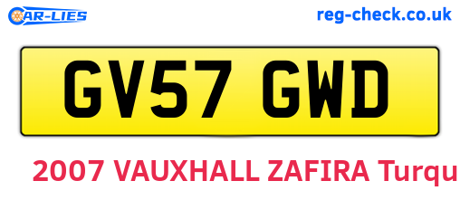 GV57GWD are the vehicle registration plates.