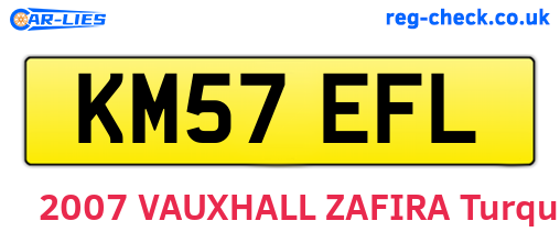 KM57EFL are the vehicle registration plates.