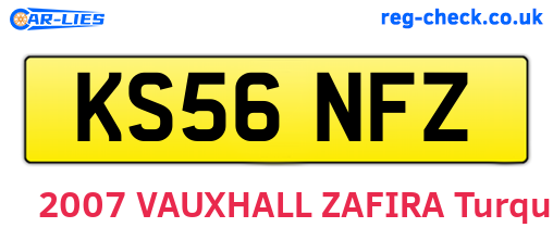 KS56NFZ are the vehicle registration plates.