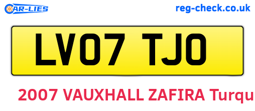 LV07TJO are the vehicle registration plates.