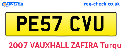 PE57CVU are the vehicle registration plates.