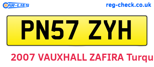 PN57ZYH are the vehicle registration plates.