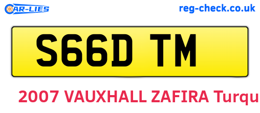 S66DTM are the vehicle registration plates.