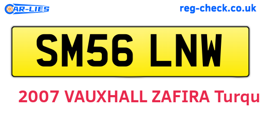 SM56LNW are the vehicle registration plates.