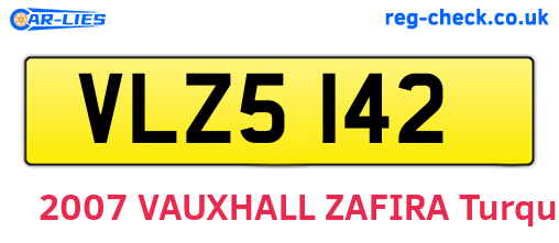 VLZ5142 are the vehicle registration plates.