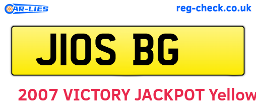 J10SBG are the vehicle registration plates.