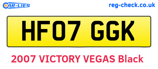 HF07GGK are the vehicle registration plates.