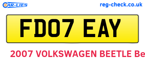FD07EAY are the vehicle registration plates.