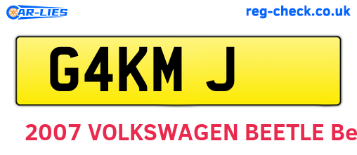 G4KMJ are the vehicle registration plates.