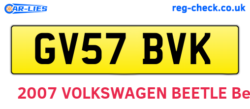 GV57BVK are the vehicle registration plates.