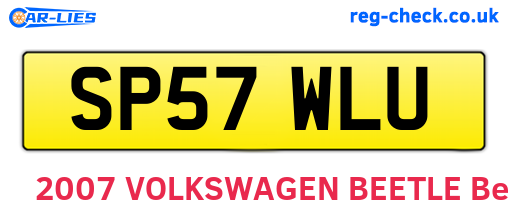 SP57WLU are the vehicle registration plates.